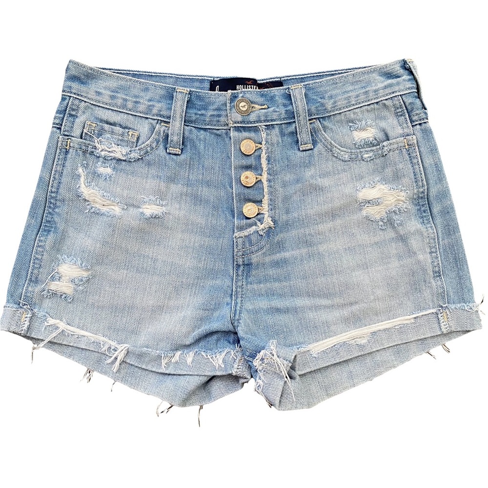 Hollister NWOT Distressed High Rise Short-Short 0 | 24W
